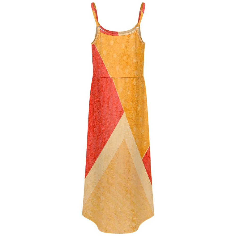 Spaghetti strap side slit dress