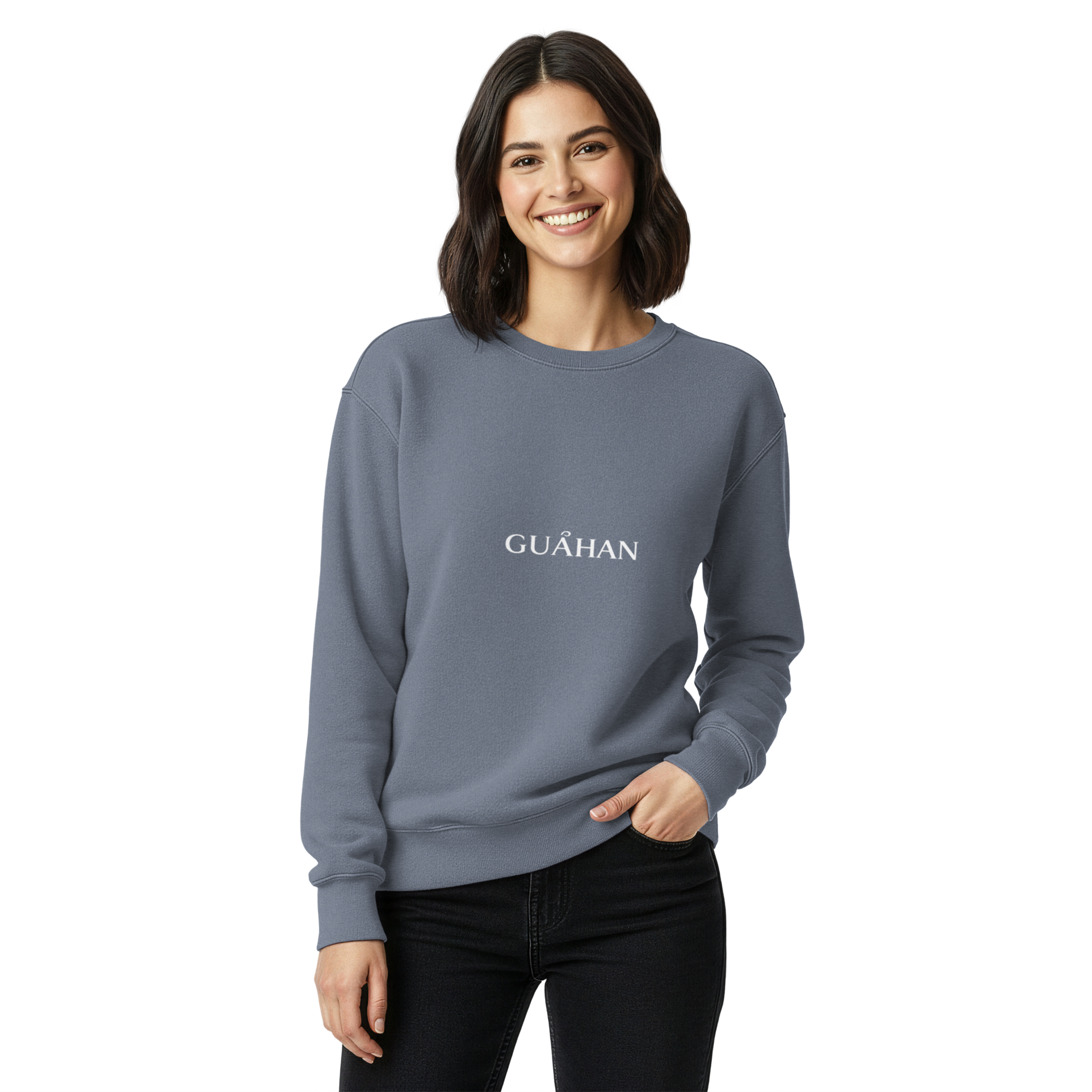 "Guahan" garment-dyed sweatshirt