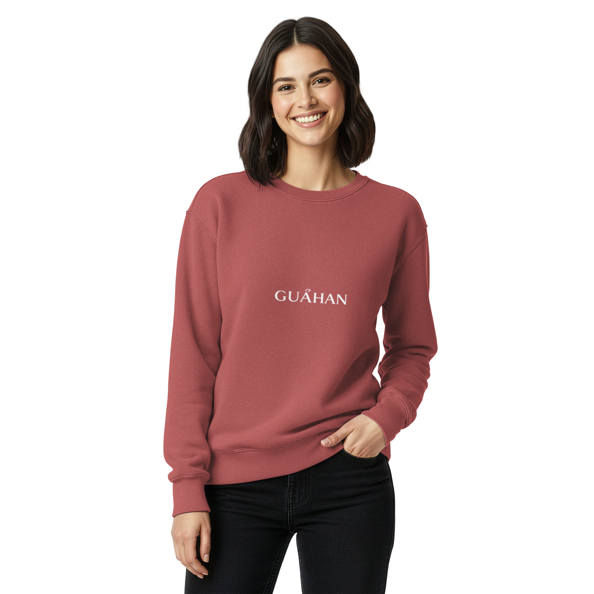 "Guahan" garment-dyed sweatshirt
