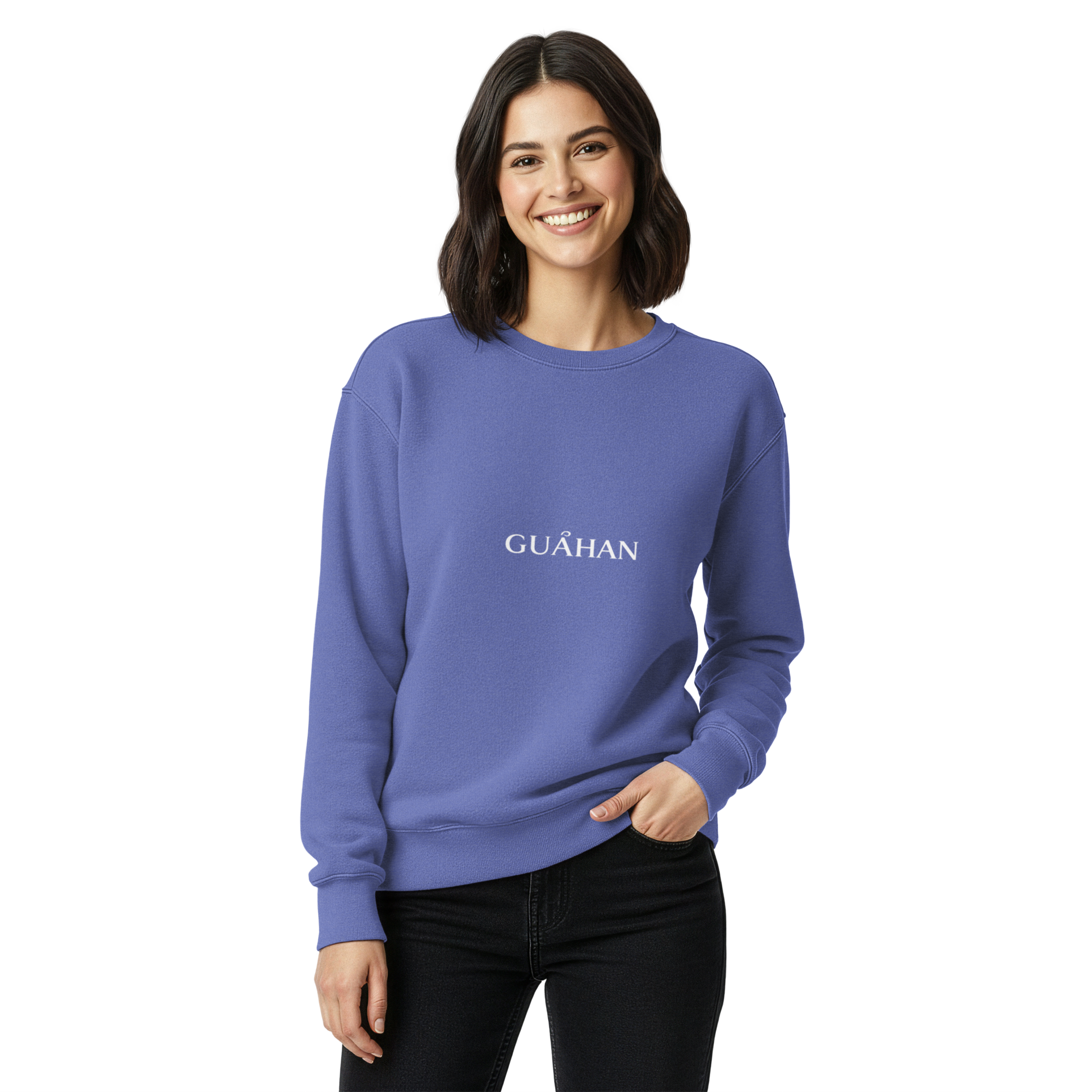 "Guahan" garment-dyed sweatshirt