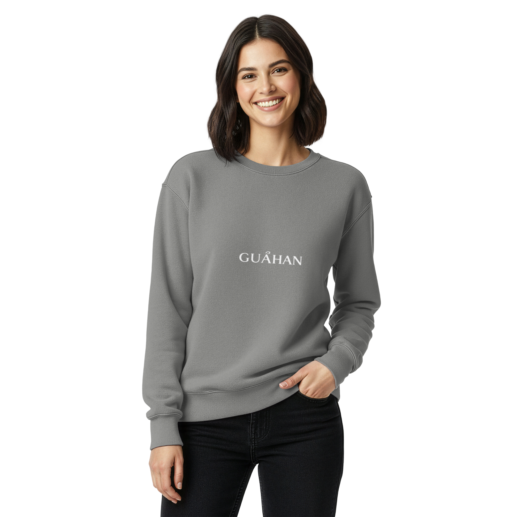 "Guahan" garment-dyed sweatshirt