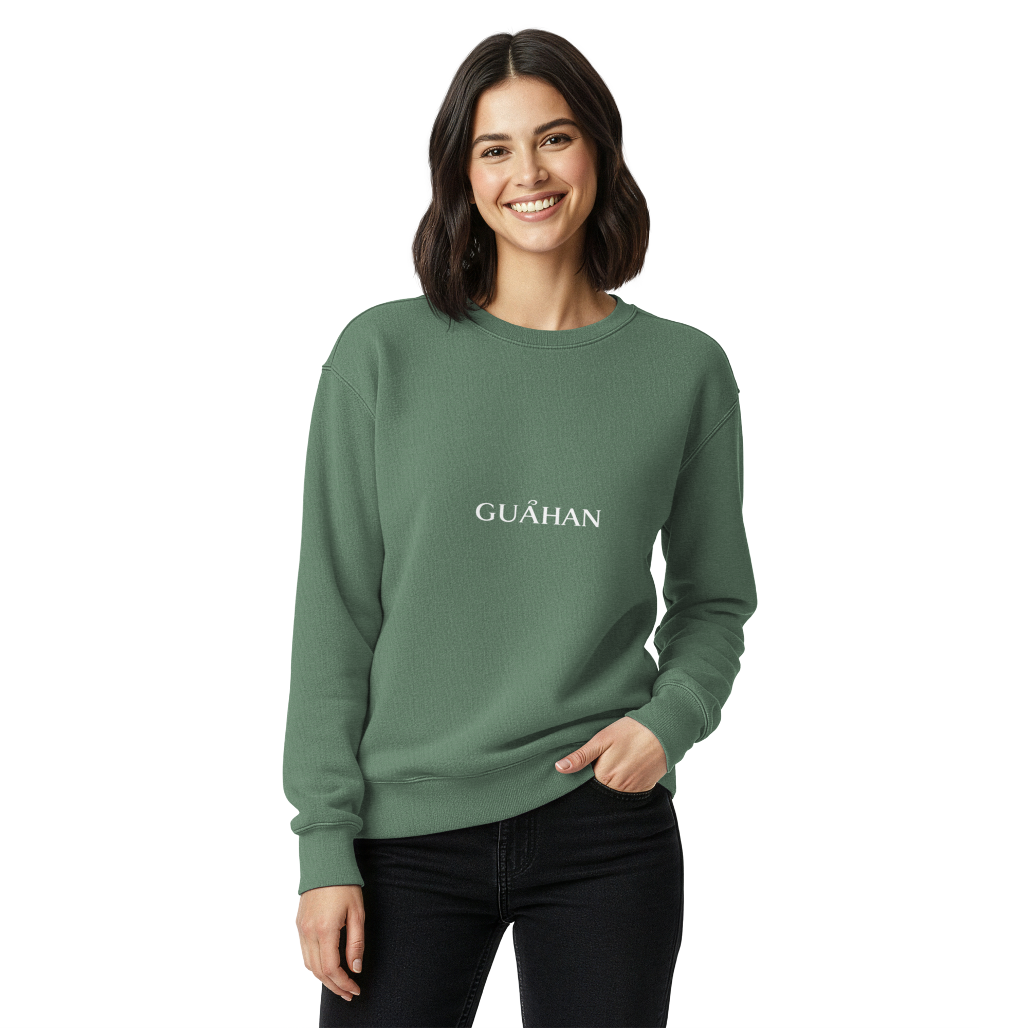 "Guahan" garment-dyed sweatshirt