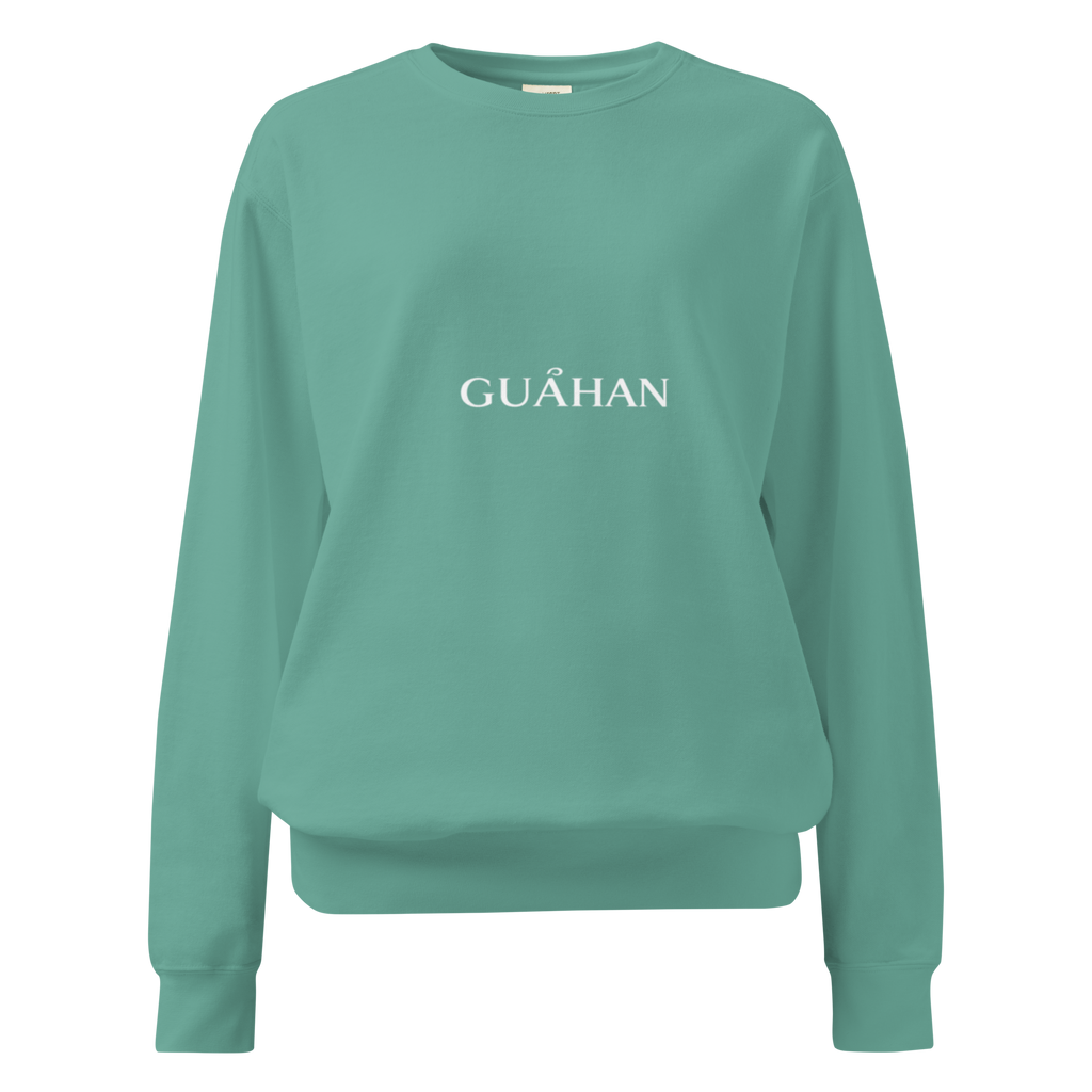 "Guahan" garment-dyed sweatshirt